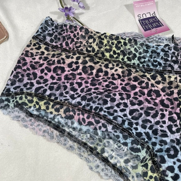 NEW Hanky Panky [ PLUS 3X ] Signature‎ Cheetah Rainbow Lace Boyshorts Panty - Picture 5 of 12